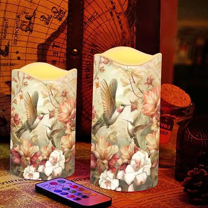 Ystardream Hummingbird Flameless Candle with Remote Control and Timer,Battery Operated Led Candle for Festival Celebration Home Decor,4 Pack Set by GreenHaven Gardens