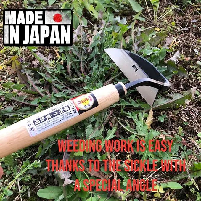 Gardening Weeding Sickle Hand-held Tools [Made in Japan] Japanese Garden Weeder Hand Hoe by GreenHaven Gardens