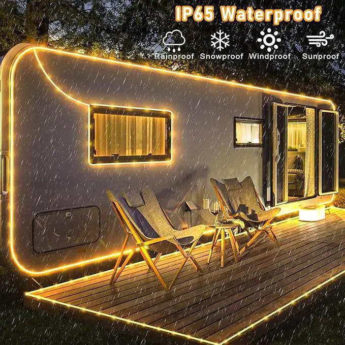 Rope Lights Outdoor, 100FT 300 LED Plug in Christmas Lights with Waterproof 8 Modes, Connectable String Twinkle Light for Indoor House Patio Garden Party Holiday Decorations, Warm White by GreenHaven Gardens