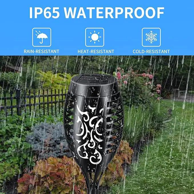 Solar Lights Outdoor 12 Pack, Solar Torch Light with Flickering Flame, Waterproof Outdoor Lighting Solar Powered Pathway Lights, Decoration Lighting for Garden Yard Patio, Auto On/Off by GreenHaven Gardens