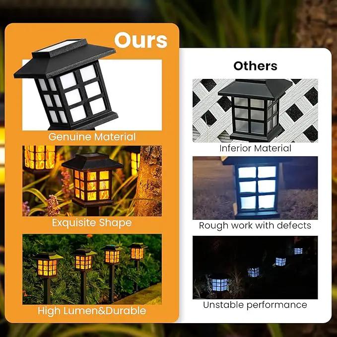 GIGALUMI Solar Lights for Outside,10 Pack Flickering Flame LED Solar Outdoor Lights, Waterproof Solar Garden Lights Maintain 10 Hours of Lighting for Christmas, Garden, Landscape, Path, Yard, Patio by GreenHaven Gardens