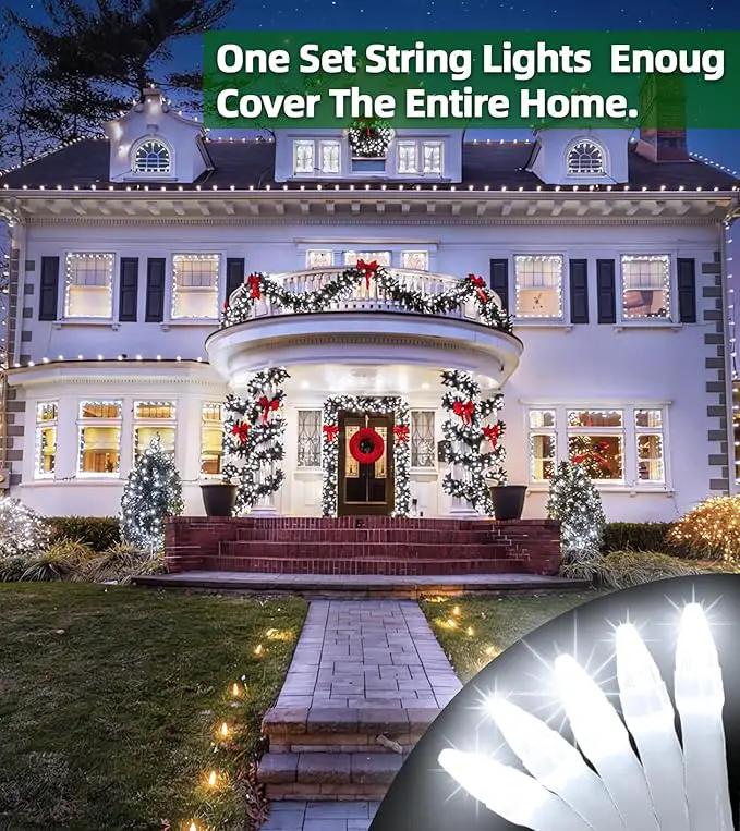 1500 LED Chrstmas String Lights, 492FT Super Long Christmas Lights with 8 Modes, Christmas Tree Lights with Timer Memory for Indoor Outdoor Tree Fence Garden Xmas Wedding Party Decor Cool White by GreenHaven Gardens