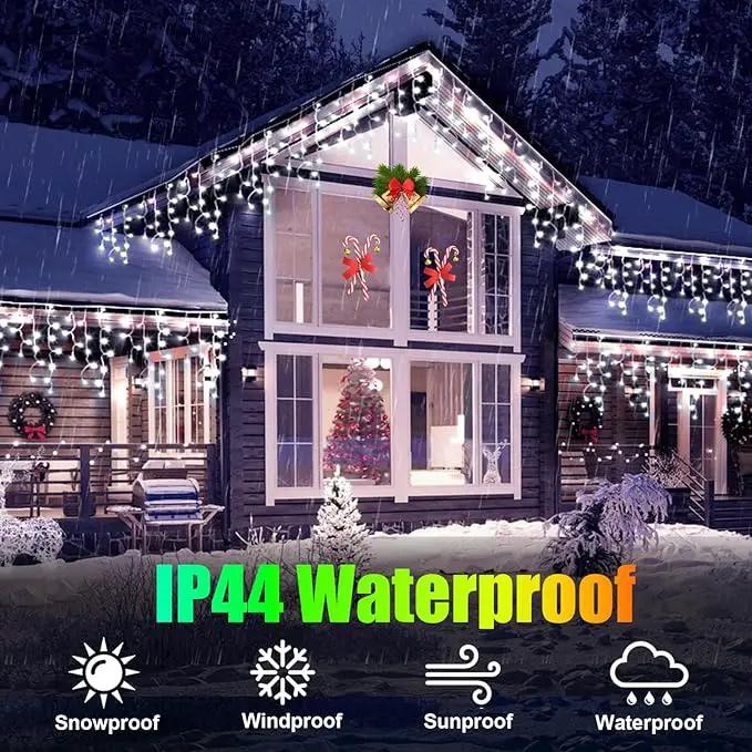 49FT 450LED F8 Upgraded Waterproof Christmas Lights with Memory & Timer - 8 Modes, Perfect for Outdoor, Roof, Home & Wedding Decorations by GreenHaven Gardens