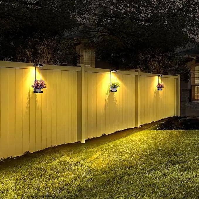 Solar Yard Wall Light with Plant Stands, Wireless Outdoor Solar Wall Lamp with 2 Modes & IP45 Waterproof Dusk to Dawn LED Outdoor Solar Lights for Garden Patio Yard Decoration (1Pack) by GreenHaven Gardens