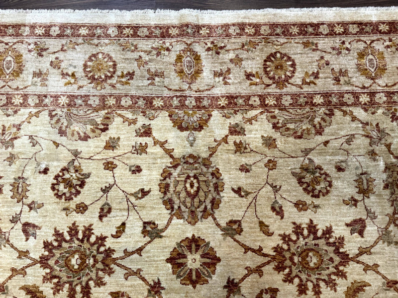 Pakistani Peshawar Rug 8x10, Pak Persian Traditional Oriental Carpet, Handmade, Wool, Allover Pattern by Jewel Rugs