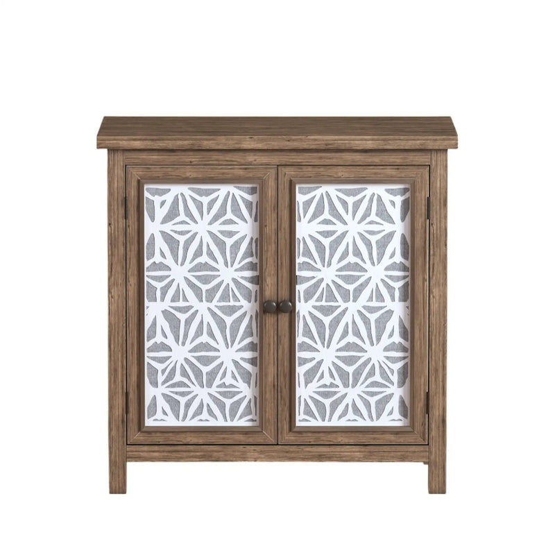 Storage Cabinet, Organizer - Brown Antique White by Unique Piece Furniture