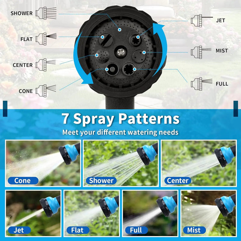 NEXCOVER Hose Nozzle, Garden Hose Nozzle - 7 Adjustable Watering Patterns, Heavy Duty Hose Nozzle Sprayer, Garden Sprayer Hose Attachment for Car Washing,Watering Plants,Pets Showering,Lawns Cleaning by GreenHaven Gardens