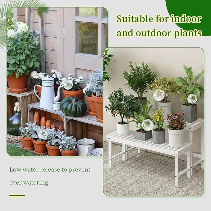 3 Pcs Self Watering Globes for Indoor & Outdoor Plants Automatic Watering Planter Insert 17.5 oz Watering Bulbs with Slow Release Control Water Dripper for Plants by GreenHaven Gardens