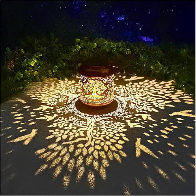 Tree of Life Solar Lanterns Outdoor Waterproof Hanging Solar Lights Big Tree Gifts for Women Men Metal Decorative LED Lanterns for Yard, Patio, Lawn, Tabletop, Pathway, Landscape, Garden Decor by GreenHaven Gardens