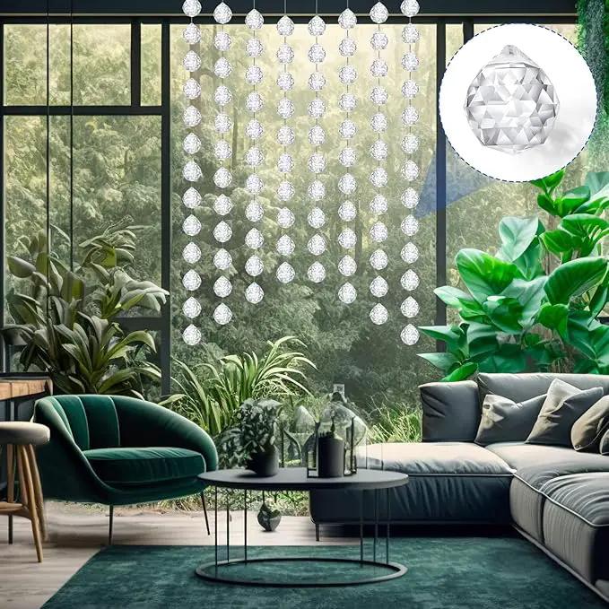30 Pack Crystal Ball 20 mm Prism Suncatcher Sun Catchers Hanging Crystals Prisms for Windows Gift Feng Shui (Clear) by GreenHaven Gardens