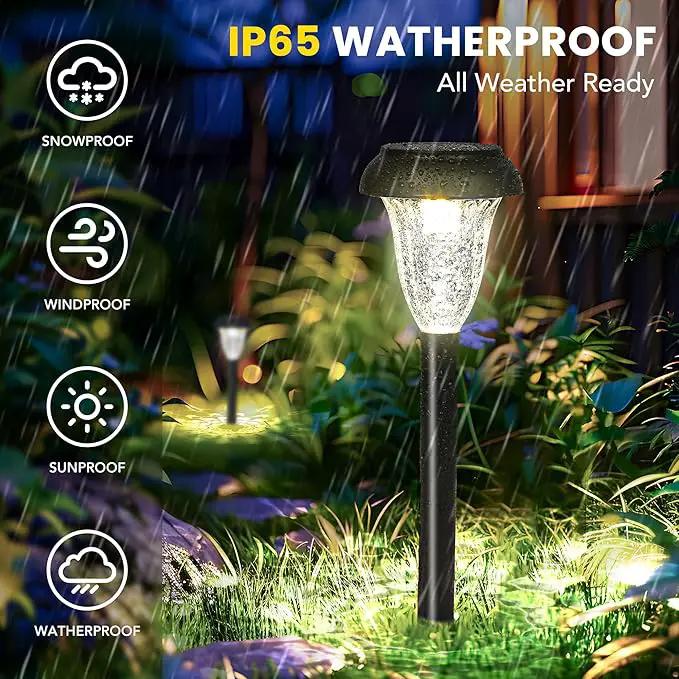 GIGALUMI 12 Pack Solar Lights Outdoor Waterproof, Cool White Pathway Lights Solar Powered, Landscape Lighting, Solar Garden Lights for Decor, Patio, Garden, Yard, Pathways, Walkways by GreenHaven Gardens