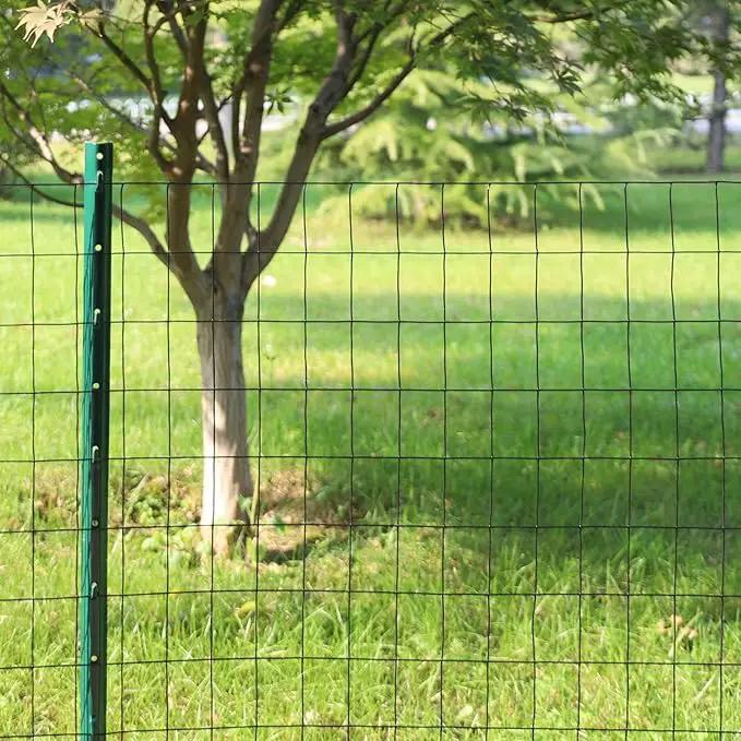 Black PVC Coated Welded Wire Fence 48 Inch x 50 Foot, 2 Inch x 3 Inch 16GA, Garden Border Fencing Roll Vinyl Coating Metal Wire Mesh for Yard Vegetable Plant Protection Poultry Netting by GreenHaven Gardens