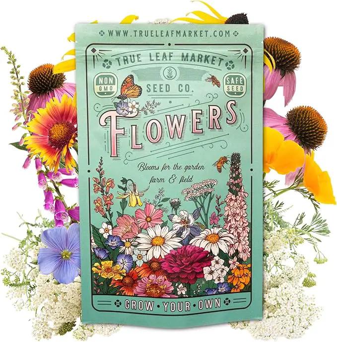 Wildflower Seeds Bulk - Meadow Wildflower Seed Mix, 5 Lbs Bulk, Annual & Perennial Wildflowers Seeds for Planting, Wild Flower & Grass Garden Mixture, Mountain Valley Seed Company by GreenHaven Gardens