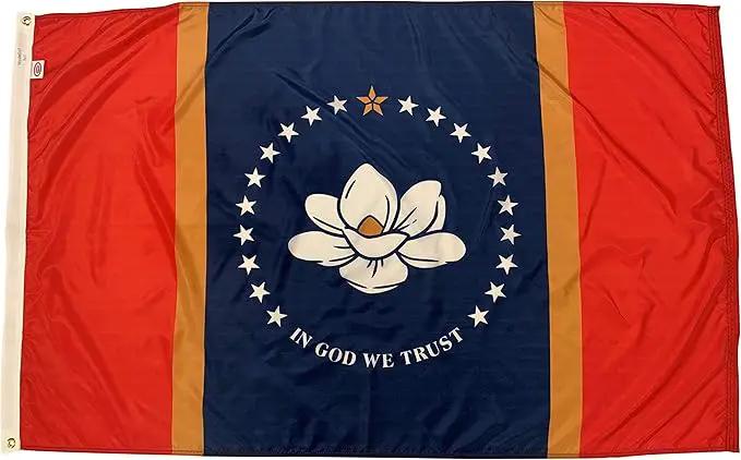 FlagSource Mississippi Nylon State Flag, Made in the USA, 4x6' by GreenHaven Gardens