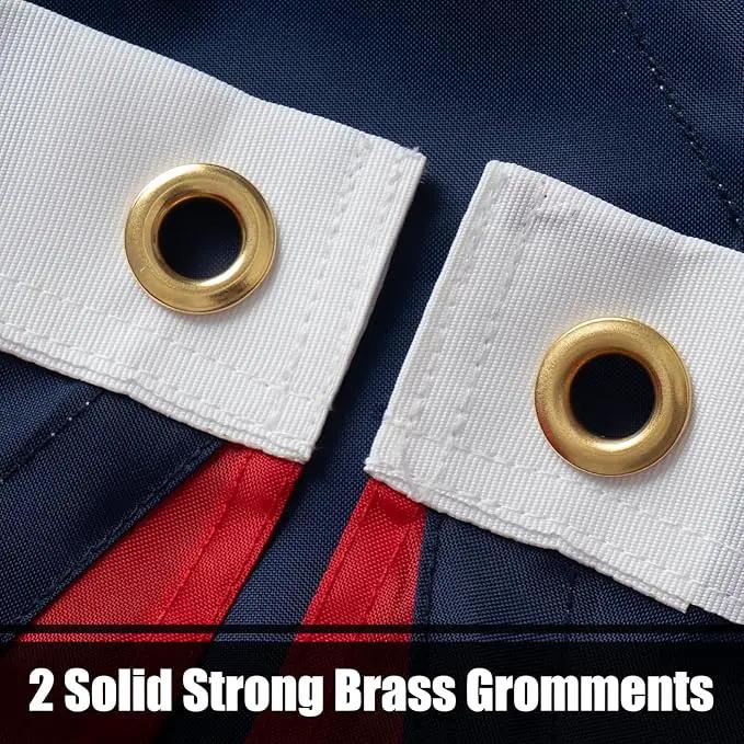 TOPFLAGS Ohio Flag 3X5 Outdoor OH Flag Double Sided Embroidered Longest Lasting Heavy Duty Polyester Stronger Brass Grommets 2 Stitched Hemming Perfect for Outside by GreenHaven Gardens