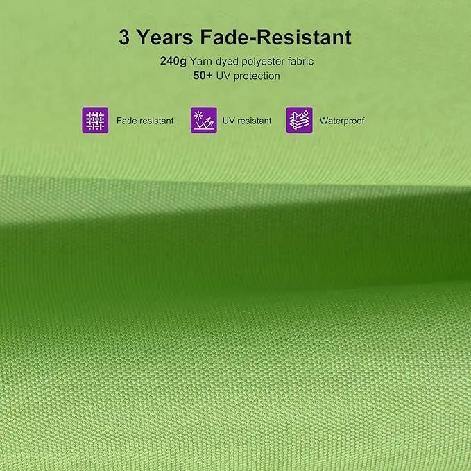 PURPLE LEAF 10' X 13' Patio Cantilever Umbrella Rectangle Umbrella Outdoor with Aluminum Offset Hanging and 360° Rotation for Pool Garden Deck Patio, Green by GreenHaven Gardens
