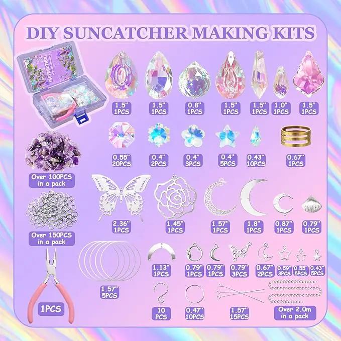 DIY Suncatcher Kit 400pcs Sun Catchers Making Kit Supplies Crafts sun catcher kits for adults Hanging Prism Suncatcher with Crystals for Indoor Window Home Wedding Garden Festival Decor (Butterfly) by GreenHaven Gardens