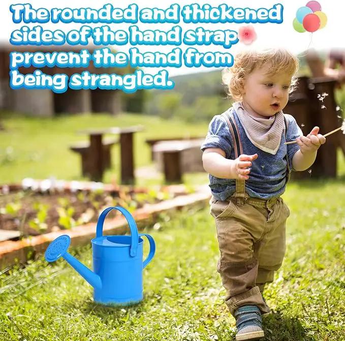 Finderomend Metal Watering Can 1.5L/51oz, Iron Art for Kids, Outdoor Plants Home Office Small Portable Indoor Watering Equipment (Blue) by GreenHaven Gardens