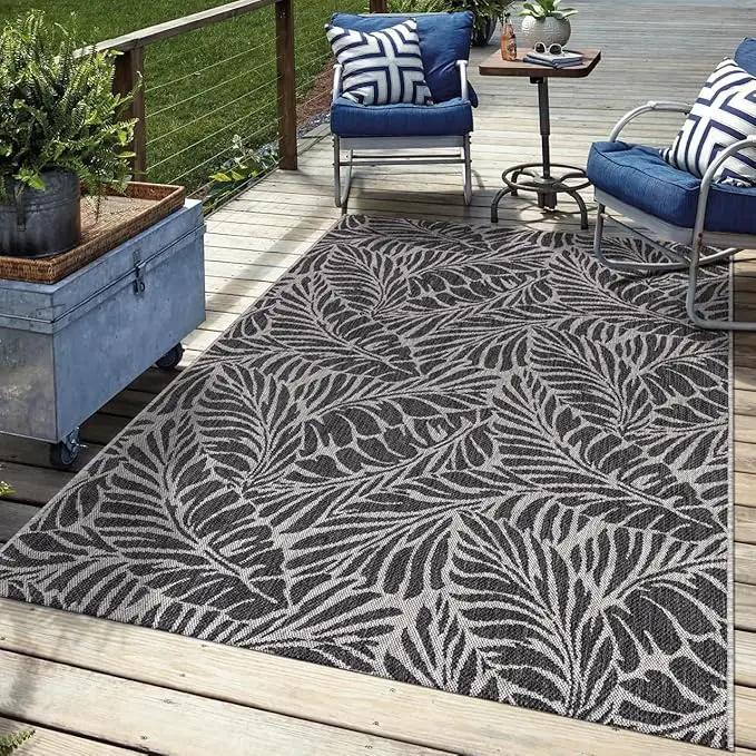 Keen Home Design Terrace Outdoor Area Rug - 6x9 Washable Indoor/Outdoor Rug for Patio, Kitchen, Balcony, Beach, Garden, Deck and Porch, Size: 6'x8'10" by GreenHaven Gardens