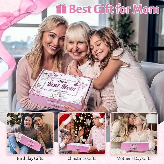 Gifts for Mom,7 Piece Womens Gardening Kit with Pink Gardening Tools,Straw Hat, Floral Gardening Apron and Gloves,Mothers Day Gardening Gifts for Mom Pink by GreenHaven Gardens