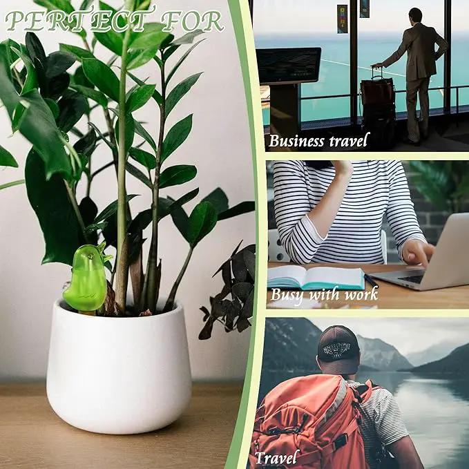4 Pack Self Watering Spikes, Indoor Plant Watering Globes, Bird Shape Automatic Irrigation Spikes,Plant Watering Devices (Green) by GreenHaven Gardens