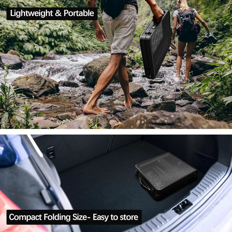 23”L×15”W×22”H Small Metal Folding Table, Camping Grill BBQ Side Table for Outdoor Garden Patio Yard- Portable Lightweight, Compact Grill Stand by GreenHaven Gardens