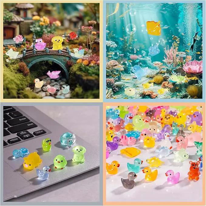 Tiny Resin Animals Figures to Hide 120 Pcs Mini Resin Animals Bulk for Miniature Fairy Garden Accessories Micro Landscape Aquarium Potted Decoration by GreenHaven Gardens