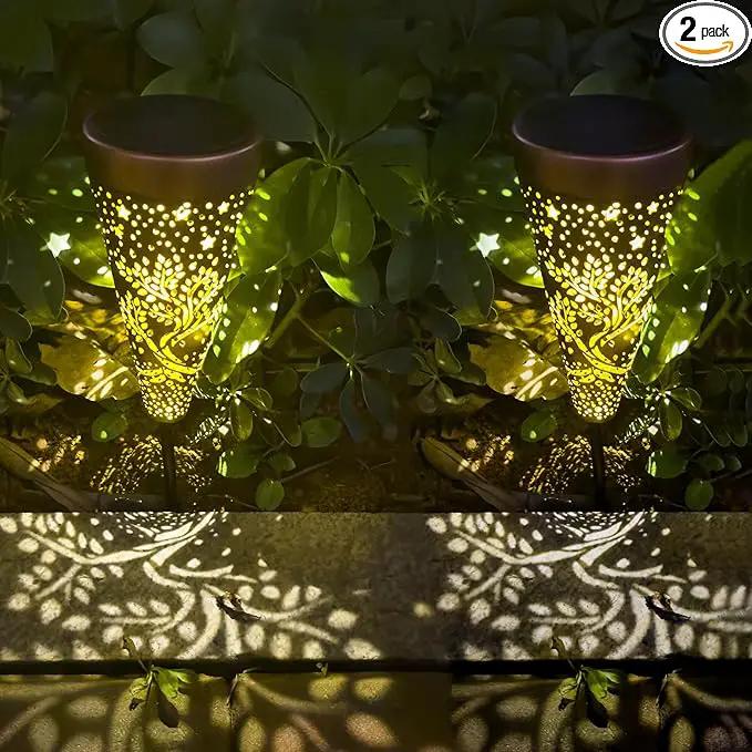 Tree of Life 2 Pack Solar Pathway Lights - Outdoor Waterproof Garden Decor, Pathway Landscape Lights for Backyard Patio Path Yard Lawn Walkway by GreenHaven Gardens