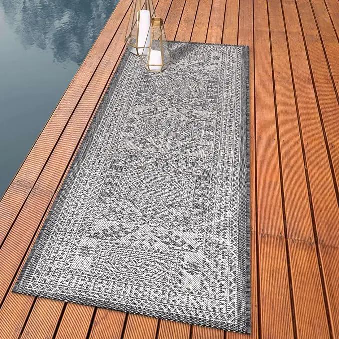 Keen Home Design Terrace Outdoor Runner Rug - 2x6 Washable Indoor/Outdoor Rug for Patio, Kitchen, Balcony, Beach, Garden, Deck and Porch, Size: 2'2"x5'7" by GreenHaven Gardens