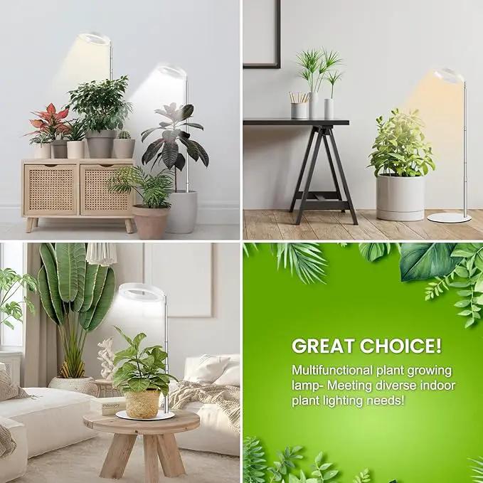 Grow Lights for Indoor Plants, 80 LEDs Full Spectrum Plant Lights for Indoor Growing with 2 Mounting Options, 6H 12H 16H Timer, 3 Spectrum Modes, 37 in Height Adjustable Grow Lamp, 2 Pack by GreenHaven Gardens