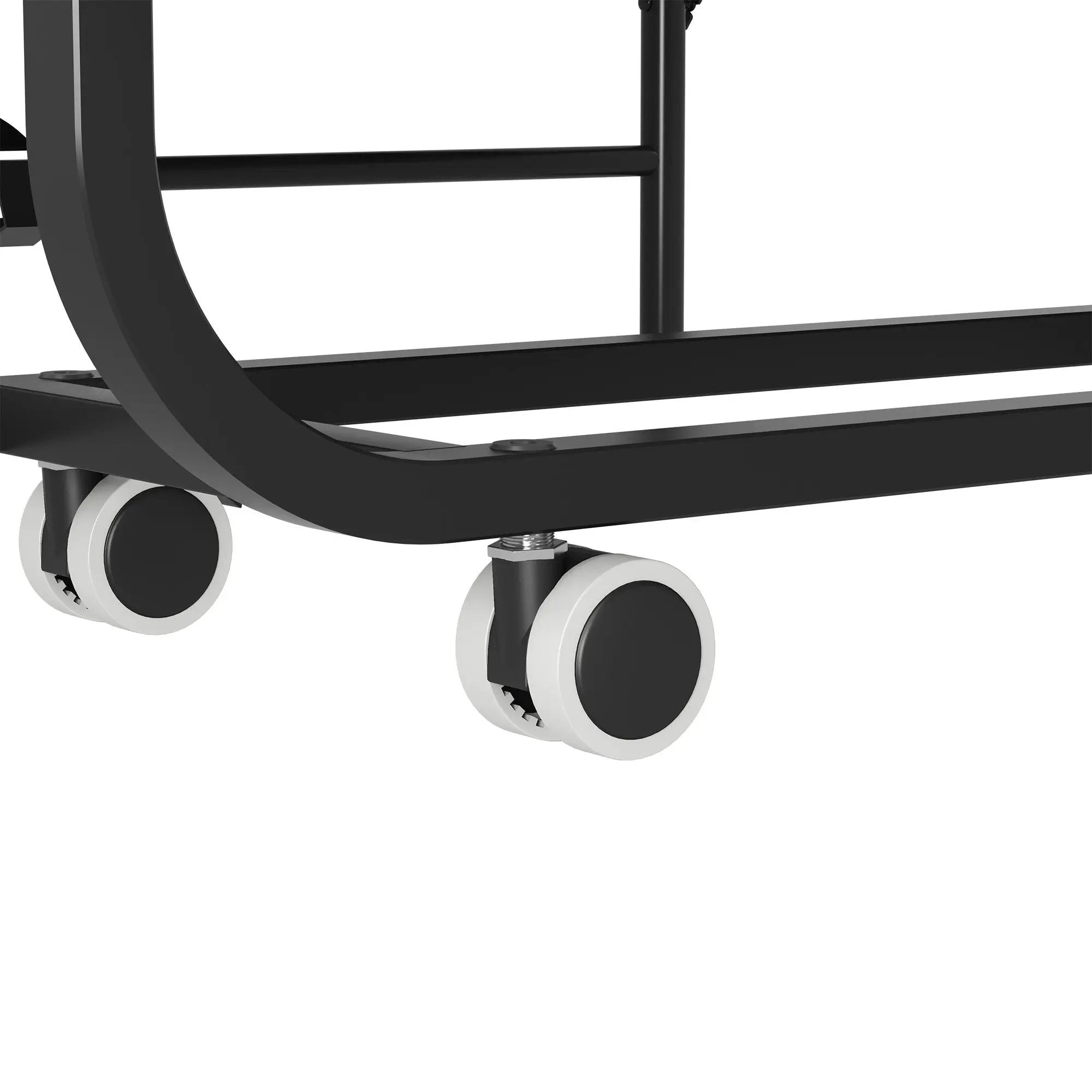 Twin Extra Long Folding Bed For Tall People, Heavy-Duty Rollaway Guest With Memory Foam Mattress - Black by HouseOfZazla