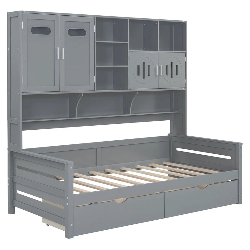 Daybed With All-In-One Cabinet And Shelf by Unique Piece Furniture