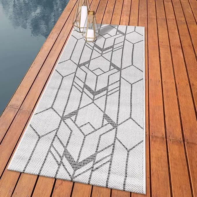 Keen Home Design Terrace Outdoor Runner Rug - 2x12 Washable Indoor/Outdoor Rug for Patio, Kitchen, Balcony, Beach, Garden, Deck and Porch, Size: 2'2"x11'10" by GreenHaven Gardens
