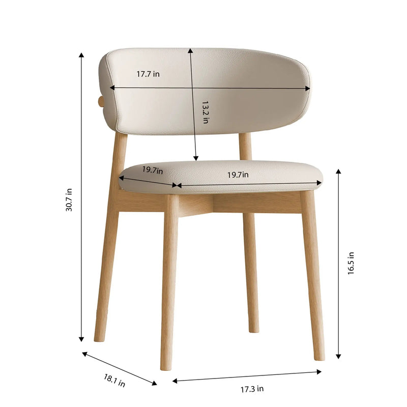 Dining Chair For Dining Room, Kitchen (Set of 2) - White by HouseOfZazla