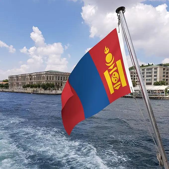 Mongolia Mongolian Flag Garden Yard House 2x3 ft Flags Double Sided Print Banner Indoor Outdoor Party Home Decorations for Boat Dorm House Balcony by GreenHaven Gardens