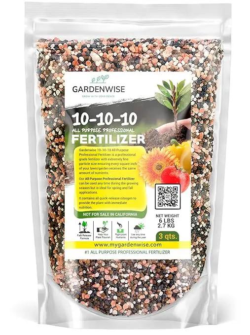 10-10-10 Plant Fertilizer Slow Release - 10 10 10 All Purpose Granular Garden Fertilizer for Vegetables, Tomato, Arborvitae, Shrubs, Rose, Flowers, Fruit, Fig Trees (3 QUARTS) by GreenHaven Gardens
