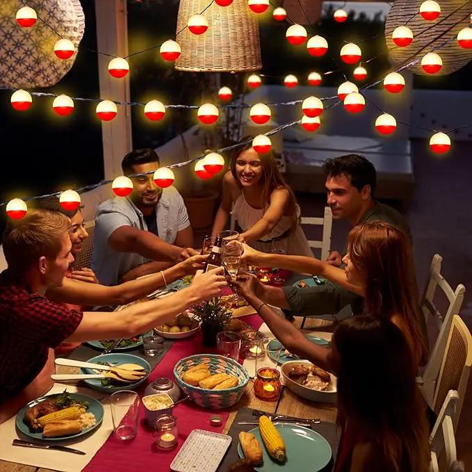 Deekin 1 Pcs LED Fishing Birthday Decorations Bobbers String Lights Battery Powered Ofishally One Theme Decor with Extra Bulbs for Gone Fishing Birthday Party Supplies Pole Party Favors by GreenHaven Gardens