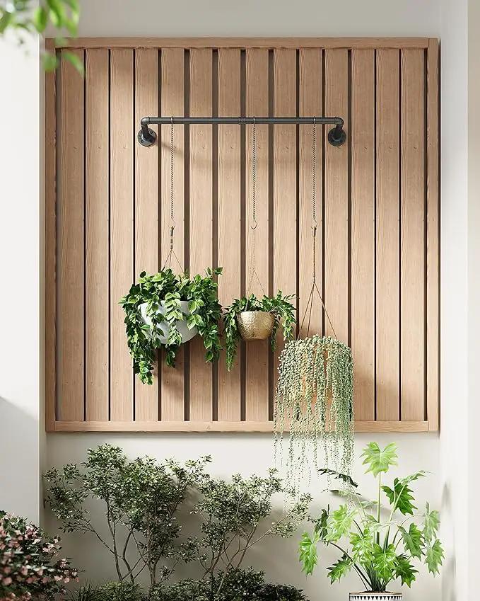 Plant Hanger Indoor, Hanging Planters Rod for Indoor Plants with 3 Hanging Chains, Wall Plant Hanging Rod for Window Ceiling, 38.2 Inch, Metal/Black, Pots Not Included… by GreenHaven Gardens