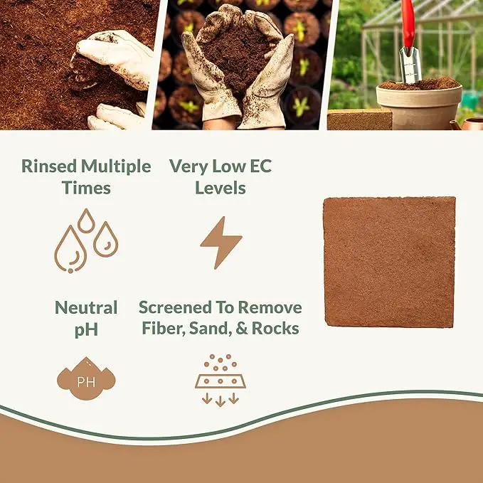 Buffered Coco Bliss (10lbs) - 100% Buffered Coco Coir - Organic Coco Coir for Plants, Garden Soil, & Potting Mixes - Coconut Fiber Substrate Mixes with Potting Soil for Indoor Plants & Outdoor Plants by GreenHaven Gardens