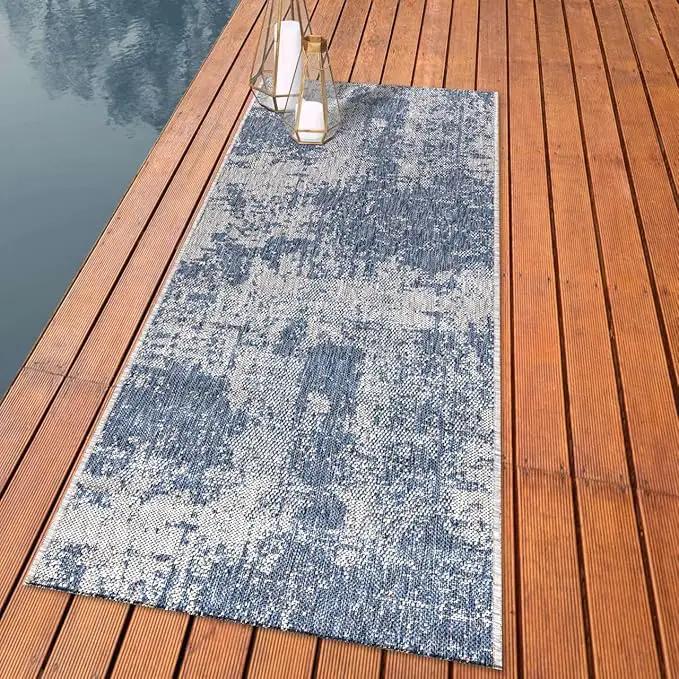 Keen Home Design Terrace Outdoor Runner Rug - 2x8 Washable Indoor/Outdoor Rug for Patio, Kitchen, Balcony, Beach, Garden, Deck and Porch, Size: 2'2"x7'7" by GreenHaven Gardens