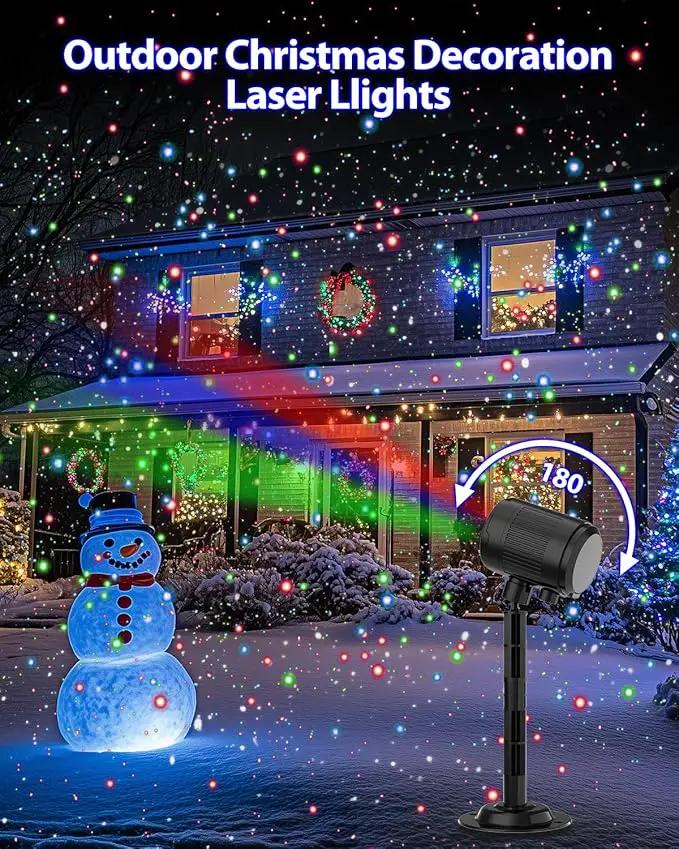 Christmas Laser Lights, RGB Laser Projector Light with RF Remote,Timer, Christmas Decorations Holiday Gift Projector for Xmas Home Garden Yard Party Outdoor Indoor Lights Show by GreenHaven Gardens