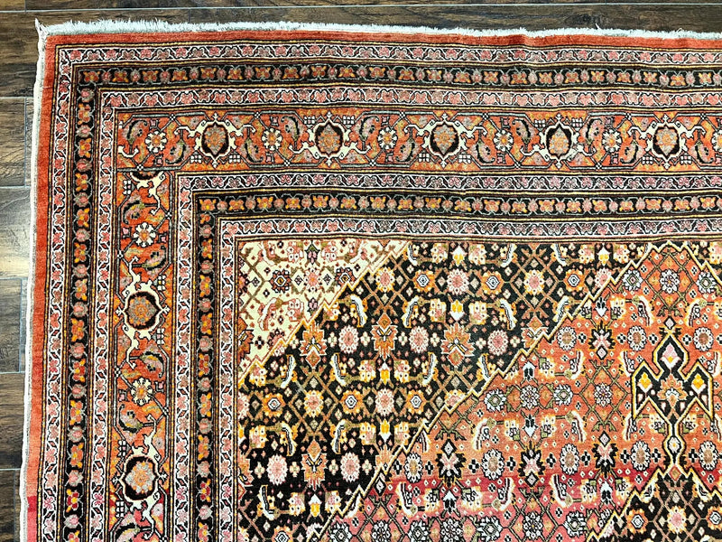 Rare Antique Persian Tabriz Rug 9x12, Red, Handmade, Wool by Jewel Rugs