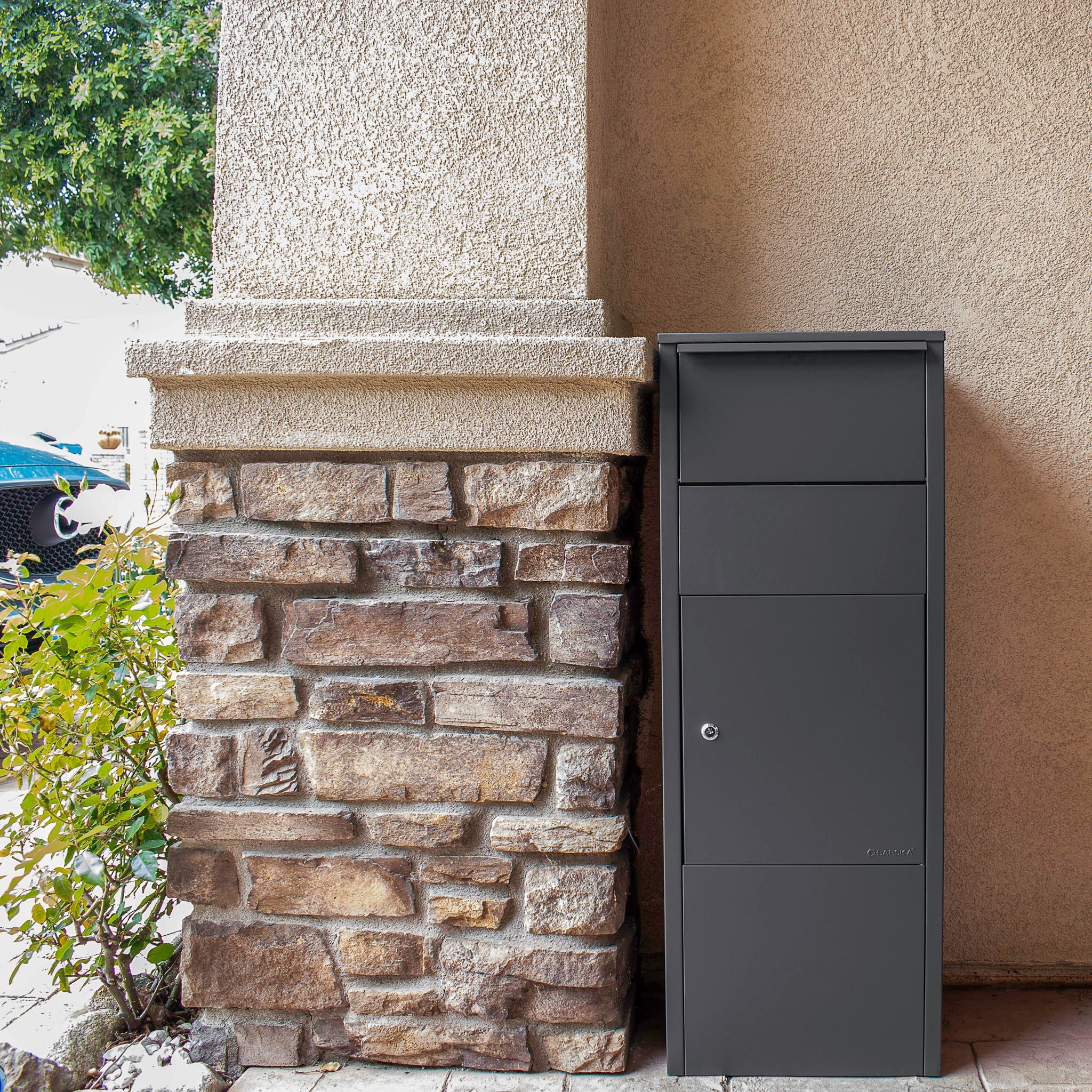 Steel Large Single Compartment Locking Parcel Drop Box With Keyed Access - Gray by HouseOfZazla