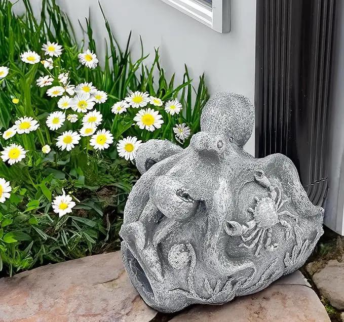 Octopus Sculpture Gutter Diverter Rain - Decorative Gutter Extension Downspout, Splash Block, 3"x4" Downspout Extender, Outdoor Decor Sculpture Ornament, Gutter Downspout Decoration by GreenHaven Gardens