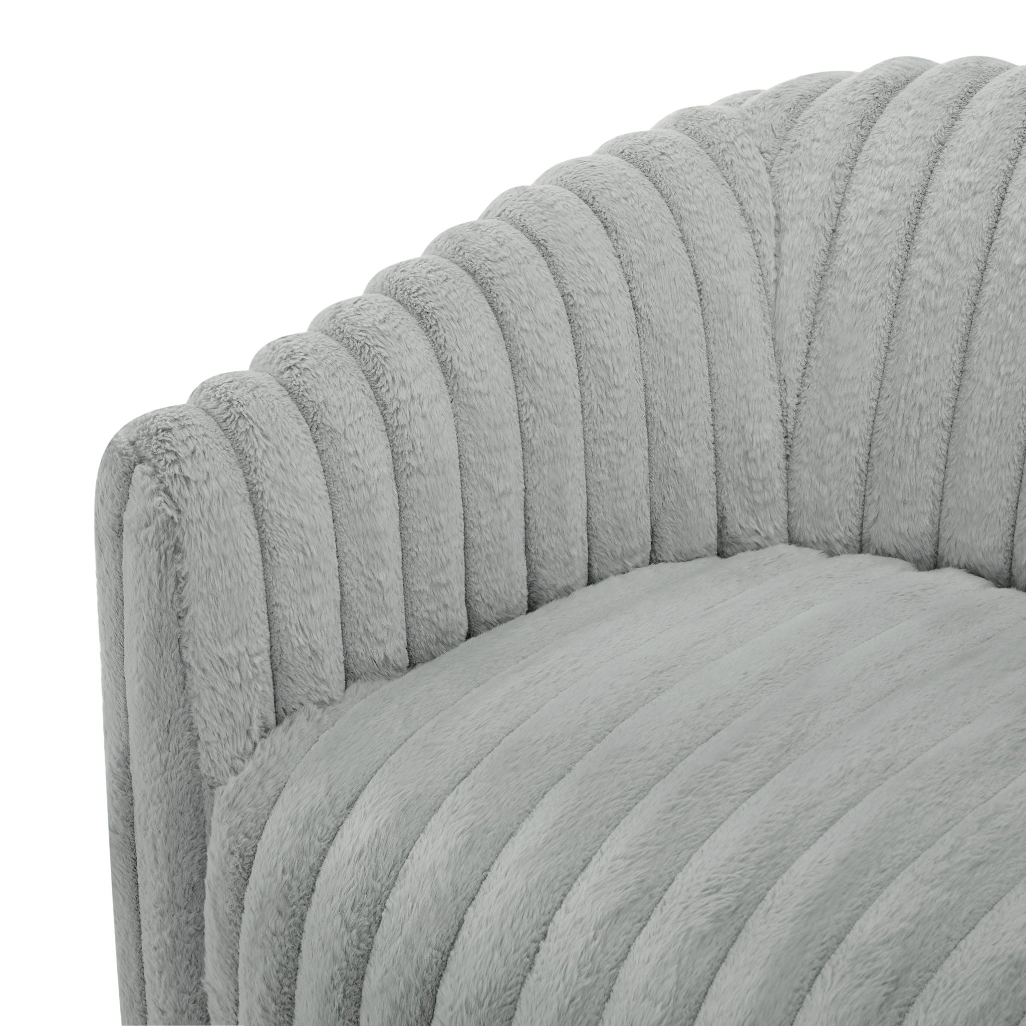 Alexa - Barrel Swivel Chair - Gray by HouseOfZazla
