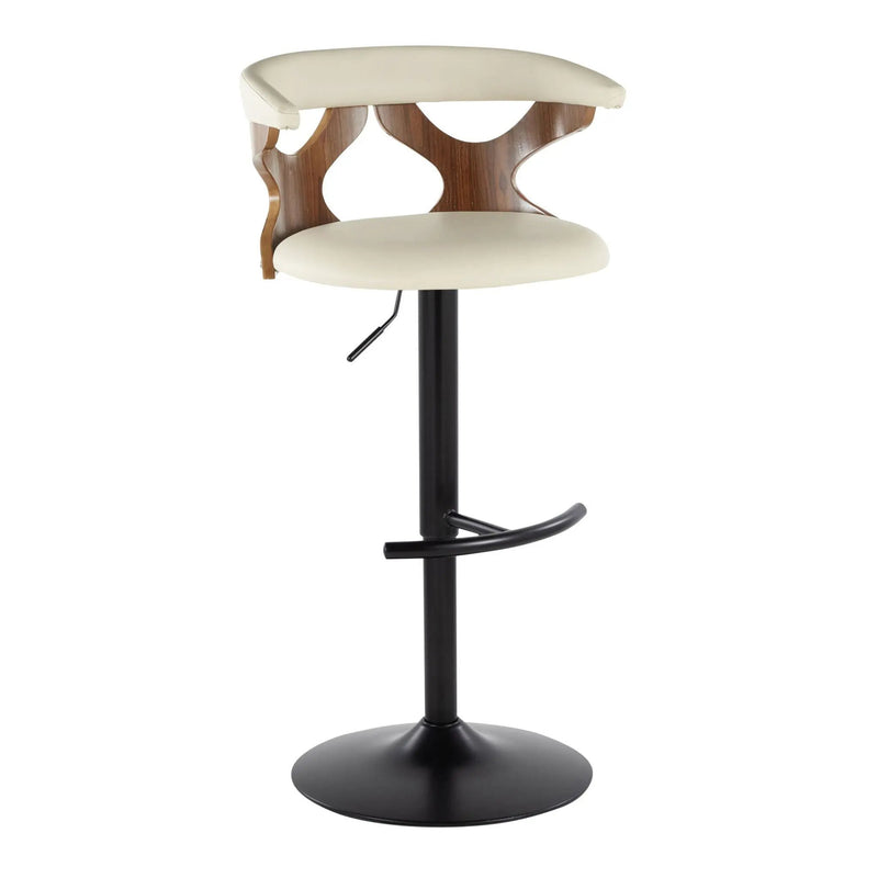 Gardenia - Contemporary Adjustable Barstool, Swivel With Rounded T Footrest (Set of 2) by Unique Piece Furniture