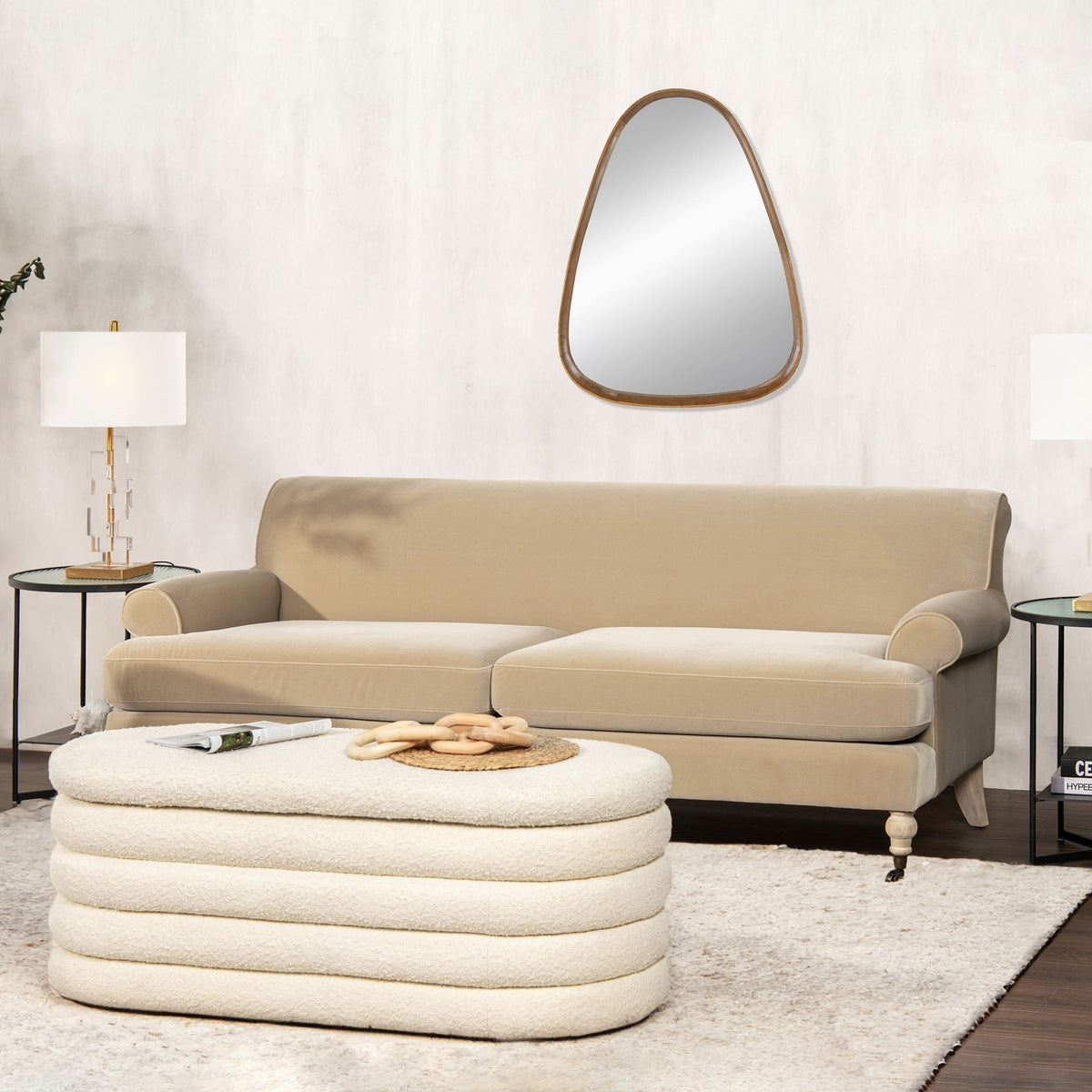 Two Cushion Tightback Sofa with Removable Cushions - Beige or Light Brown, photo 3 of 25