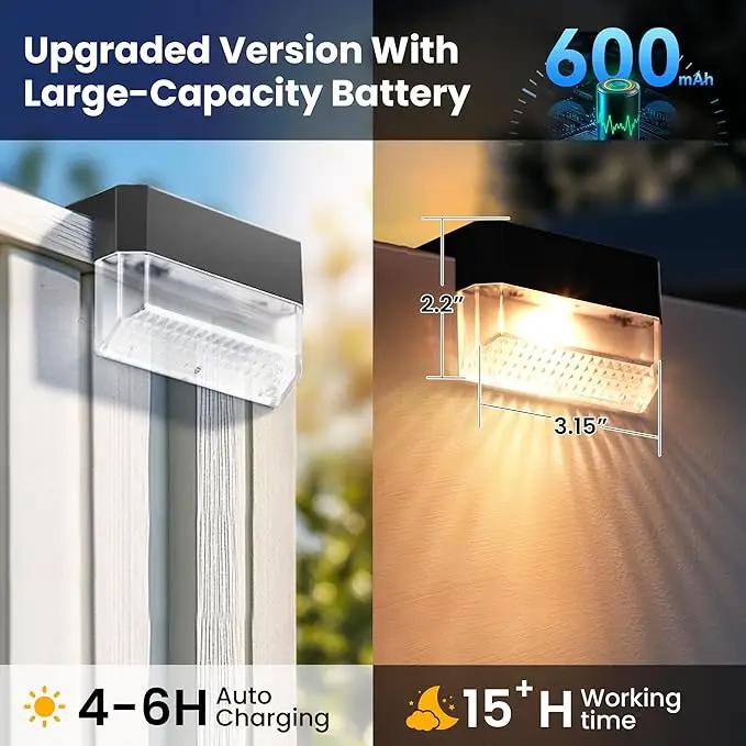 SOLPEX Solar Fence Lights Outdoor,Solar Deck Lights Waterproof Led Solar Lights for Outdoor Stairs,Step,Patio,Yard,Garden,Balcony and Porch,12 Pack Shell-Like Light Spots(Black Shell,Warm White&RGB) by GreenHaven Gardens