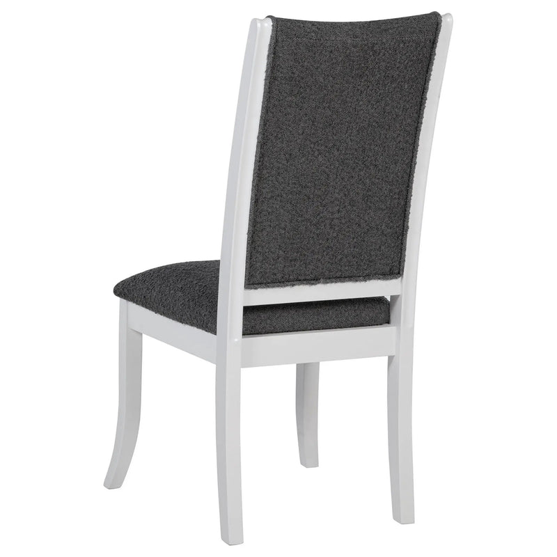 Judd Upholstered Dining Side Chair Pearl White (Set of 2) by Unique Piece Furniture