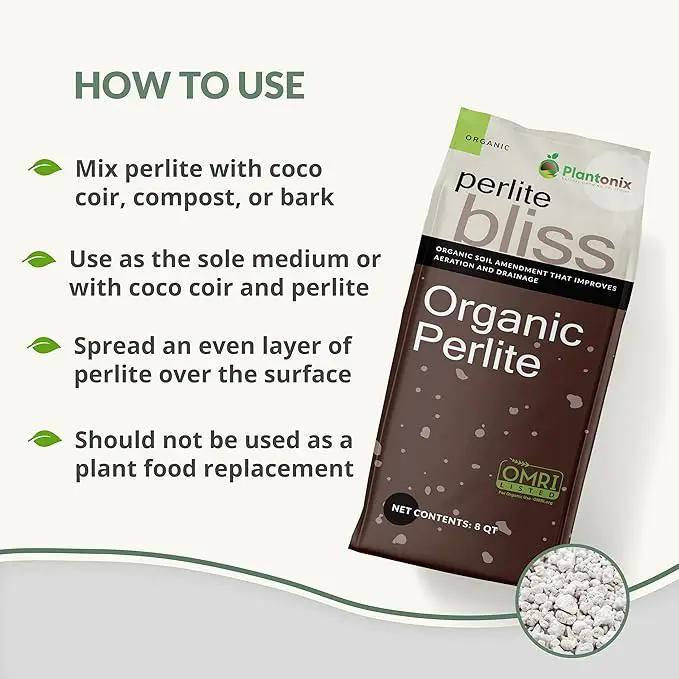 Perlite Bliss (24 Qts) - Organic Perlite for Plants - Coarse Perlite Bulk Soil Amendment - Chunky Perlite for Plants, Potting Soil, Garden Soil, & Coco Coir - Horticultural Perlite for Gardening by GreenHaven Gardens